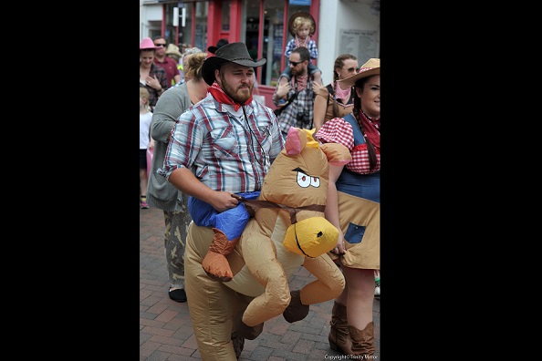 Parade entrant on horse